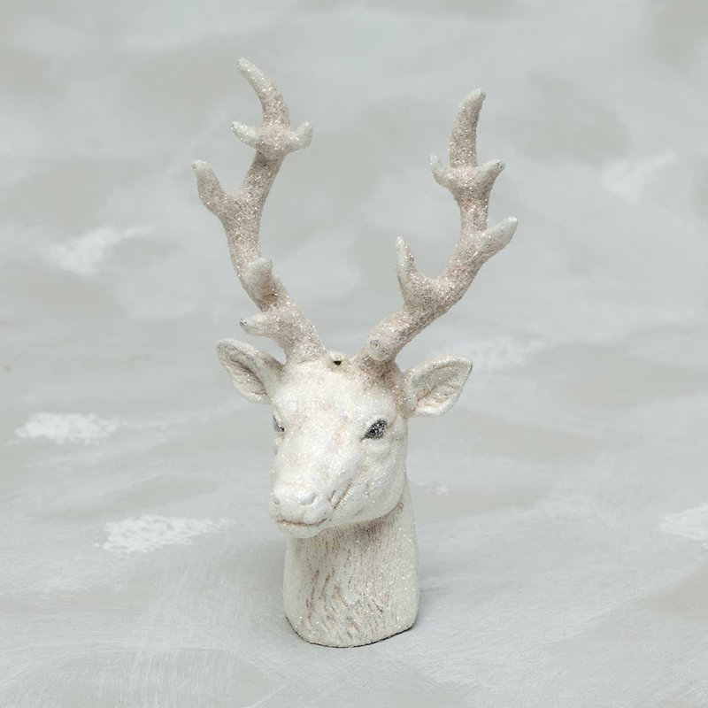 The Holiday Aisle® Ceramic Deer Head Hanging Figurine Wayfair